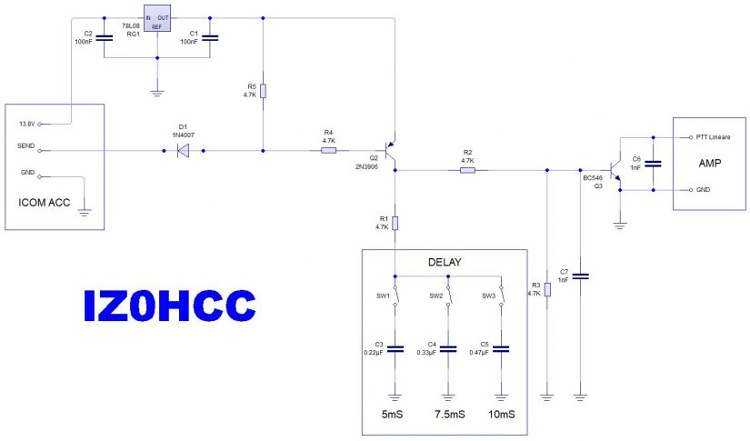 Amplifier Interface With Delay IZ0HCC