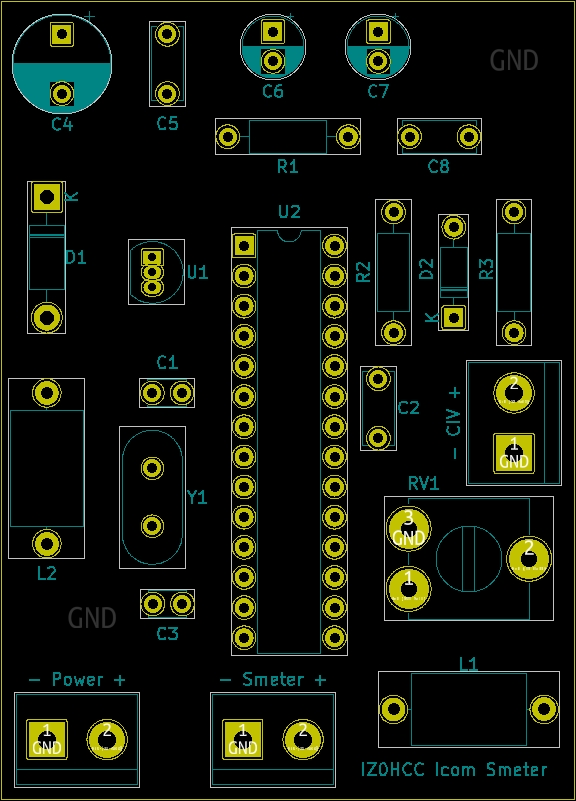 Icom Analog Smeter Connection IZ0HCC