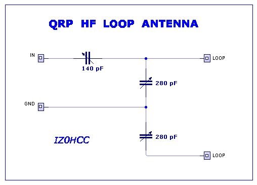 QRP HF Loop Antenna Schematic IZ0HCC